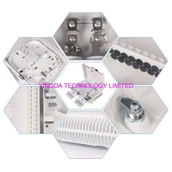 Коробка Сплиттер 1С16 коробки ИП65 ПК+АБС прекращения оптического волокна порта белизны 16 на открытом воздухе пластиковая