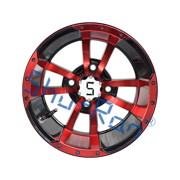 Коляска для гольфа 12'/14' Механизированные / глянцевые черные алюминиевые колеса Рельсы для клуба автомобиля, EZGO, YMH коляски для гольфа