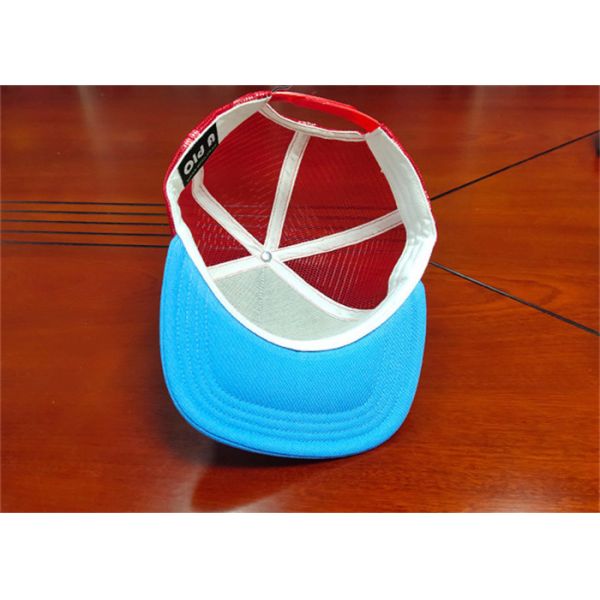 ISO9001 Blue Bill Baseball 5 Panel Trucker Cap For Adults