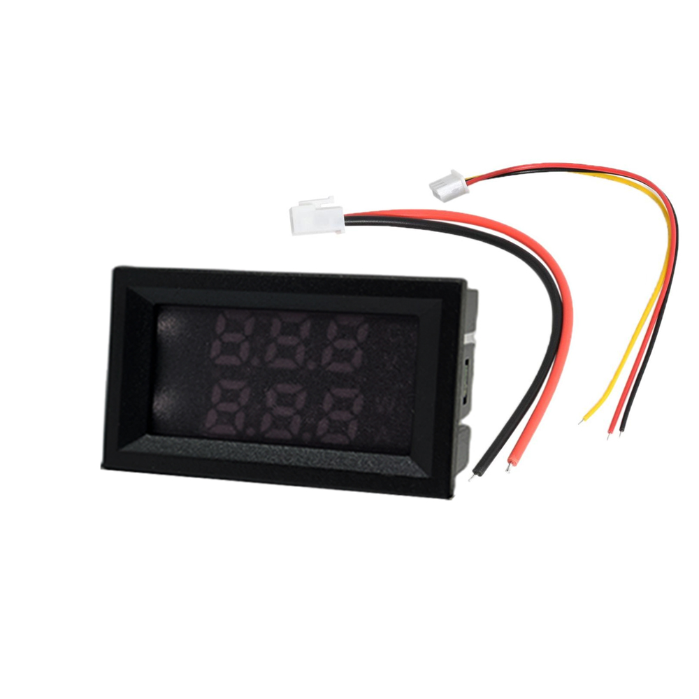 Mini Digital Panel Meter Tester 100V 10A Dual LED & LCD Display Volt & Current Voltage Detector for DC