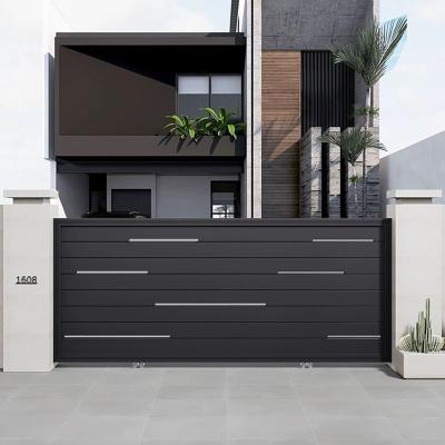Waterproof Aluminium Entrance Gates T5/T6 / Adjustable Louvers  Aluminum Sliding Driveway Gates