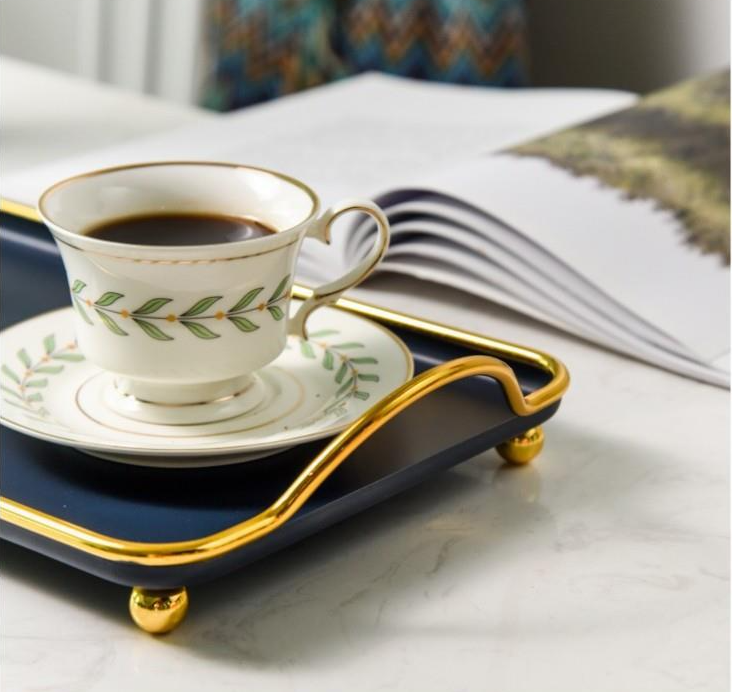 Black Rustproof 7mm Thickness Metal Jewelry Tray