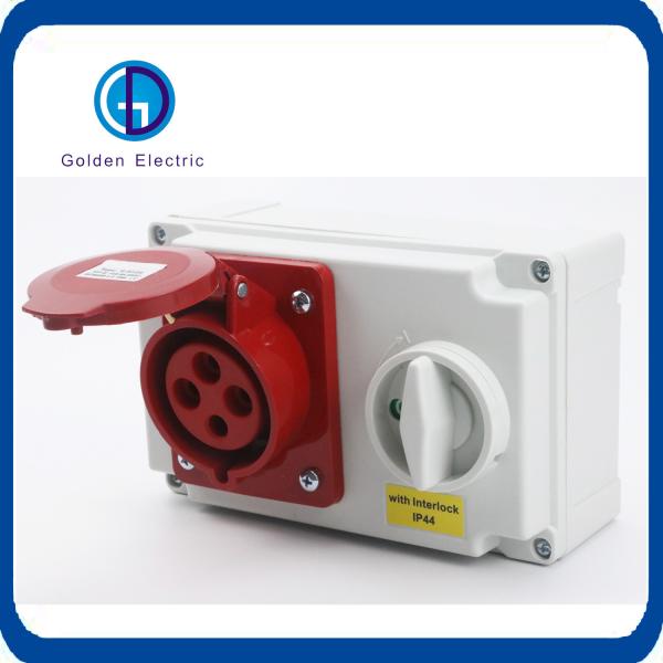 IP44 IP67 16A 32A 3p 4p 5p Comutador de recipiente interligado à prova d'água para desempenho