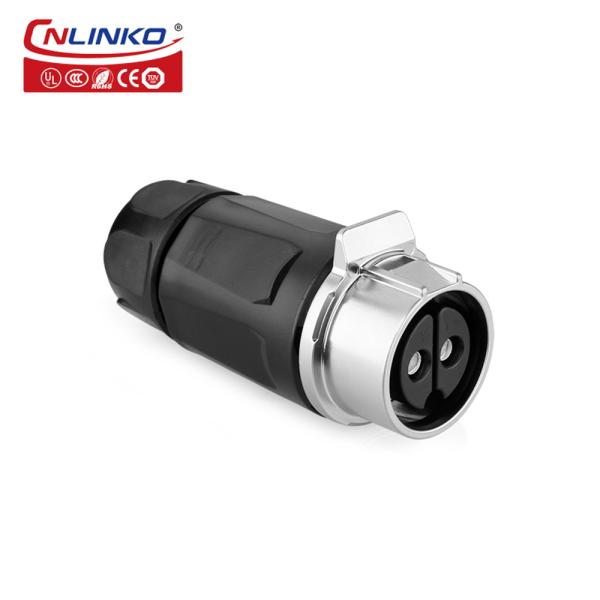 CNLINKO M28 Waterproof IP67 Male Female Quick Plug 50A Power 2 Pin Cable Connector