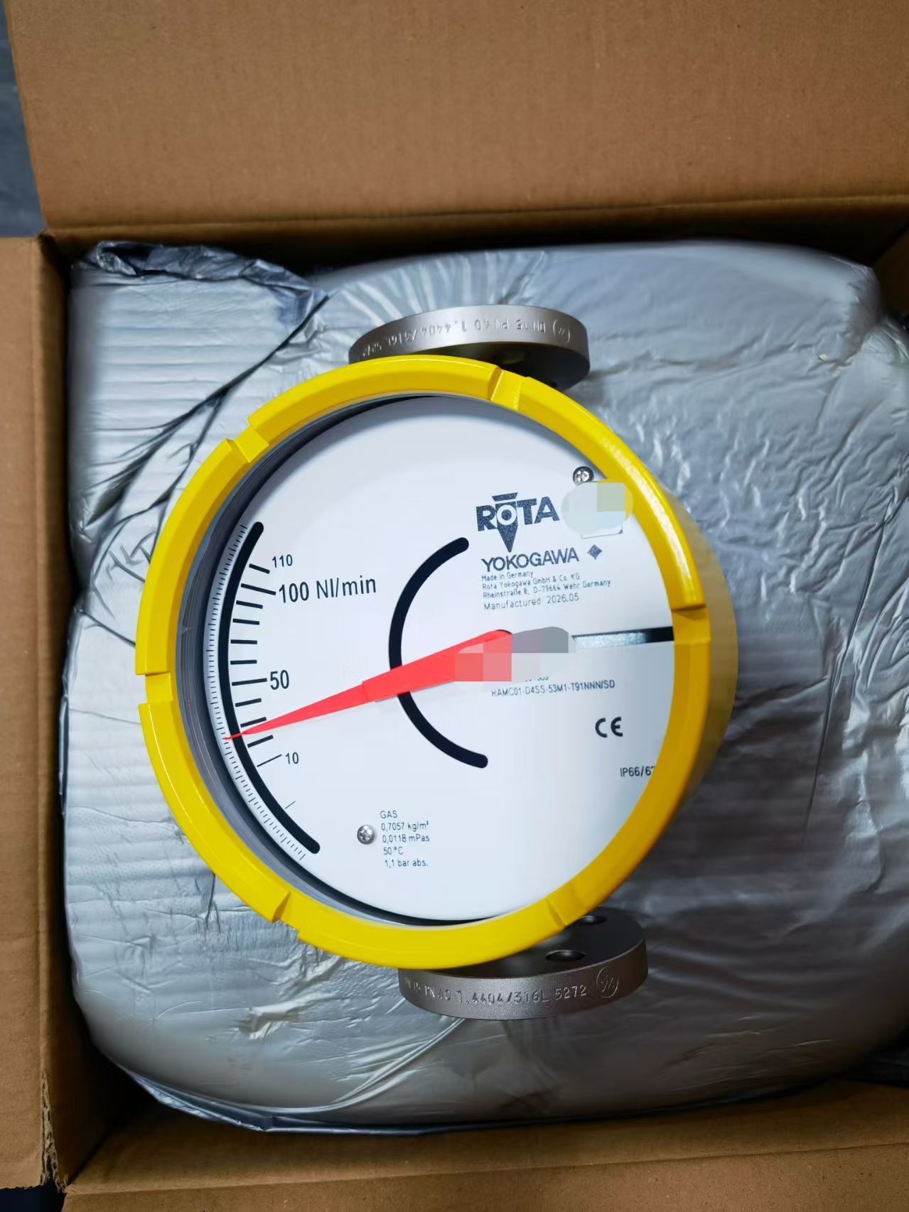 YOKOGAWA RAMC01‑D4SS‑53M1‑T91NNN/SD Metal Short‑Stroke Variable Area Flow Meter