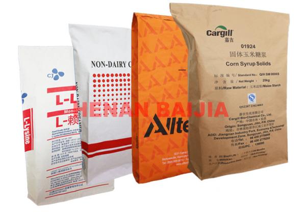 7 Printing Color Multiwall Kraft Paper Bags Moisture Proof Easy Opening 65g-130g/M2