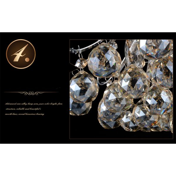 Small metal chandelier with K9 crystal for indoor home lighting fixtures (WH-MI-70)