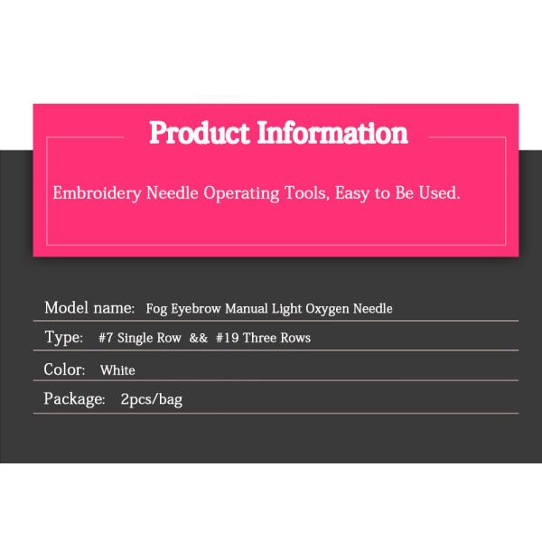 Tattoo Manual Needle ,  Light Oxygen Needle Manual Fogging Needle, Scab-free Embroidery Smoke Eyebrow Needles