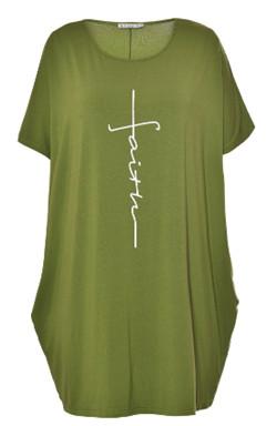 Soft Women's Plus Size Blouses-Oversize Shirts With Printed Logo