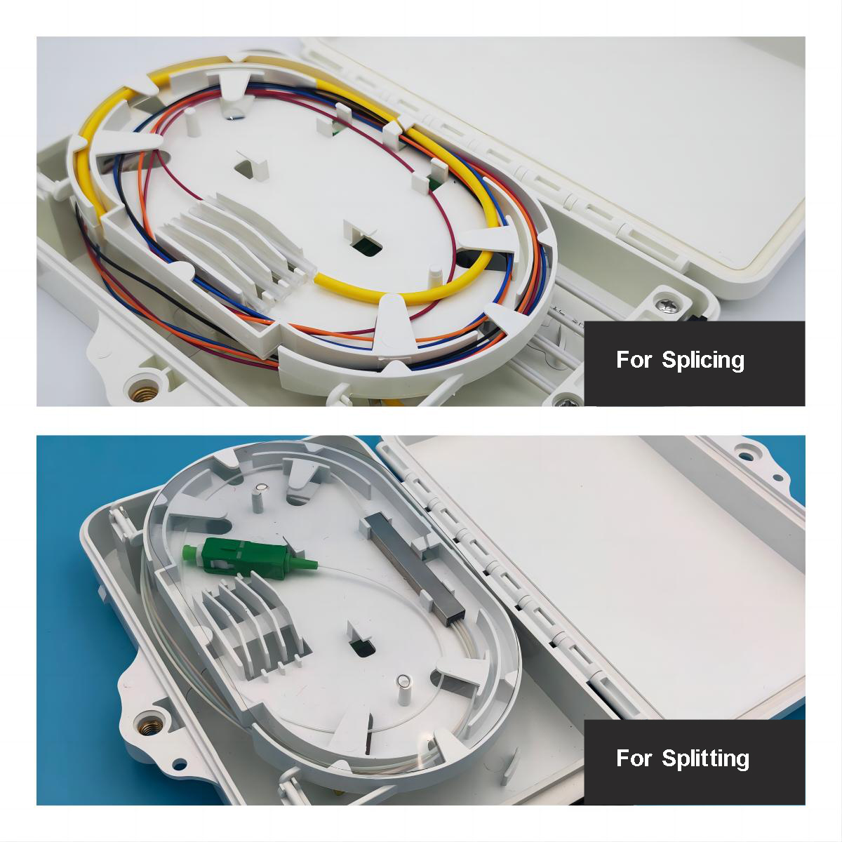 ABS PC Fiber Optic Splice Box Fiber Optic Termination Box для 2-8 волокон Нерезанный кабель