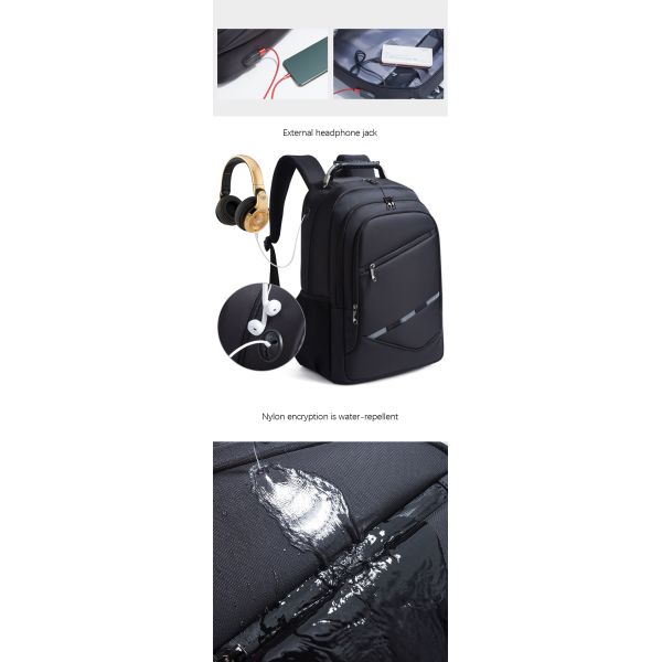 Custom Computer Backpack For Business Travel , Anti Theft Smart Backpack With USB