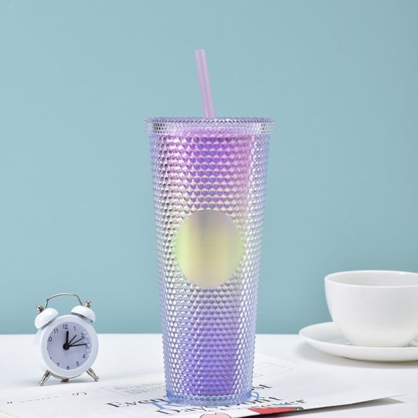 24oz Harvest Gradient Grid Cold Cup Tumbler Budget-Friendly