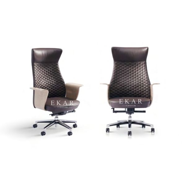 Modern Design Leather Executive Office Chair With Wheels W001S21