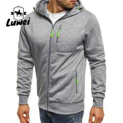 Moletons cortados Fitness Slim Fit Jogger Sweatshirt Bluza Casual Zipper Sweatshirts Mens Outerwear Pullover