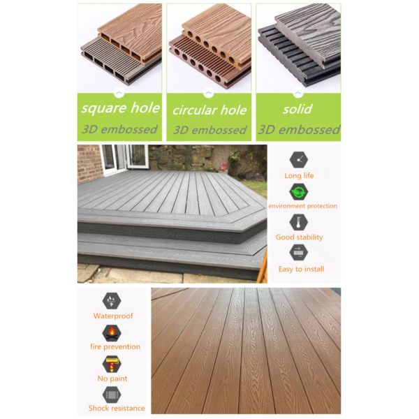 Convenient to Install Piso Deck Wpc Decking Wpc 40x40 Floor Tiles for Patio Decking