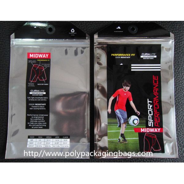 Men's Underwear Standing Bags , Three Underwears Aluminum Foil Hook Bag