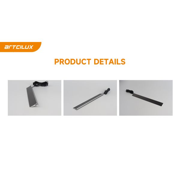 Éclairage en aluminium argenté pour chambre à coucher avec installation facile et CCT 3000-4000-6000K