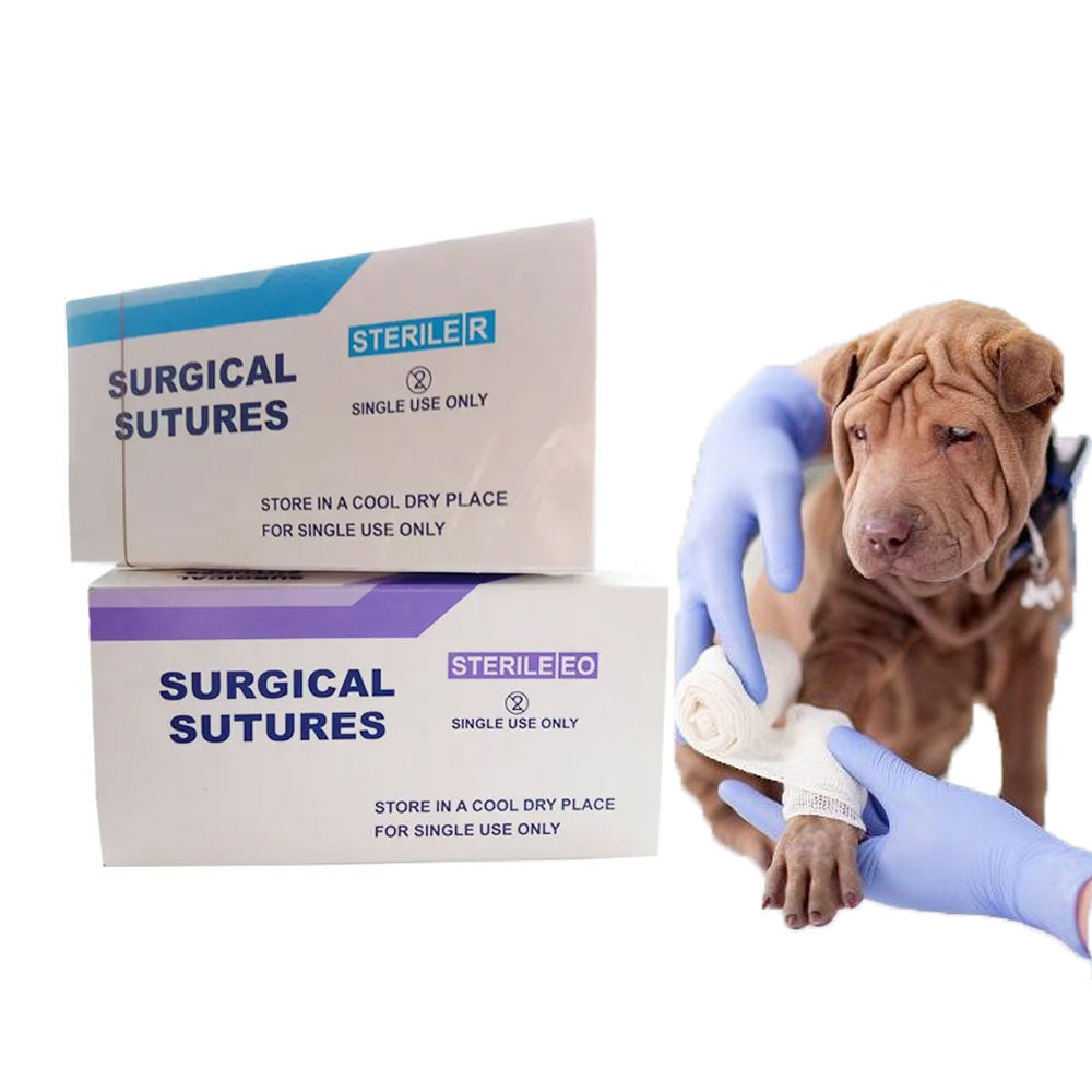 Polyglycolic Acid PGA Surgical Sutures 910 Vicry Silk Chromic Catgut Nylon Surgical Suture