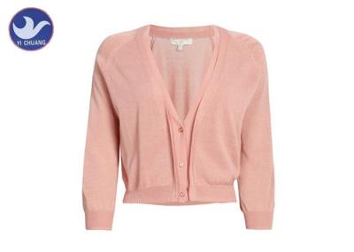 Thin Womens Knit Cardigan Sweaters Three Quarter Sleeves Short Air Conditioner Sunscreen