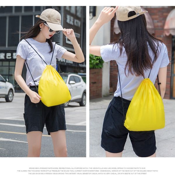 Mesh Polyester Gift Drawstring Bag Recycled Nylon Polyester for Reusable Sport Bags