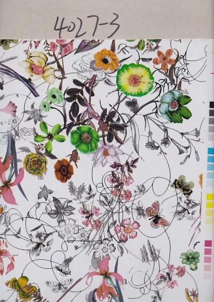 Transfer foil for leather  Flower design transfer film for pvc leather G4027 Hot stamping foil for pu leather