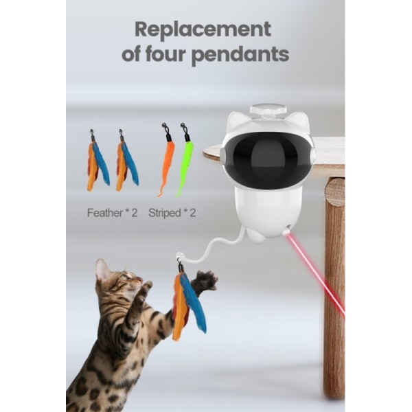 Automatic Plastic Smart Pet Toy LED Laser Interactive Teasing Toy For Dogs Cats