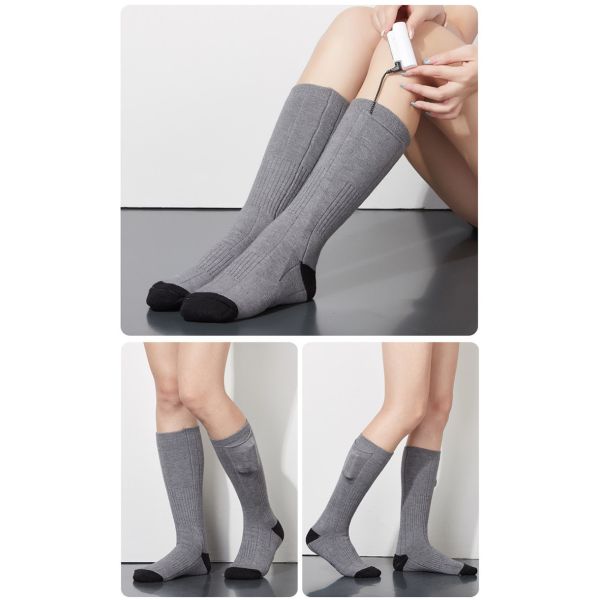 Antibacterial Graphene Film Electric Heated Socks Usb Charging Winter Thermal