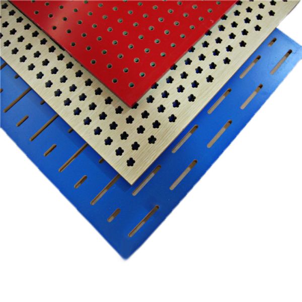 Cinema Perforated Wood Acoustic Panels Carved Pattern Sound Absorption