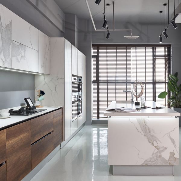 9mm Particle Board Modern Wood Kitchen Cabinets Units Full Set Home Design