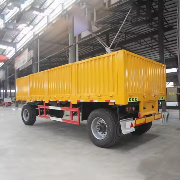 CIMC 1/ 2 Axles High Strength Steel  With Side Fence Wall Full Truck