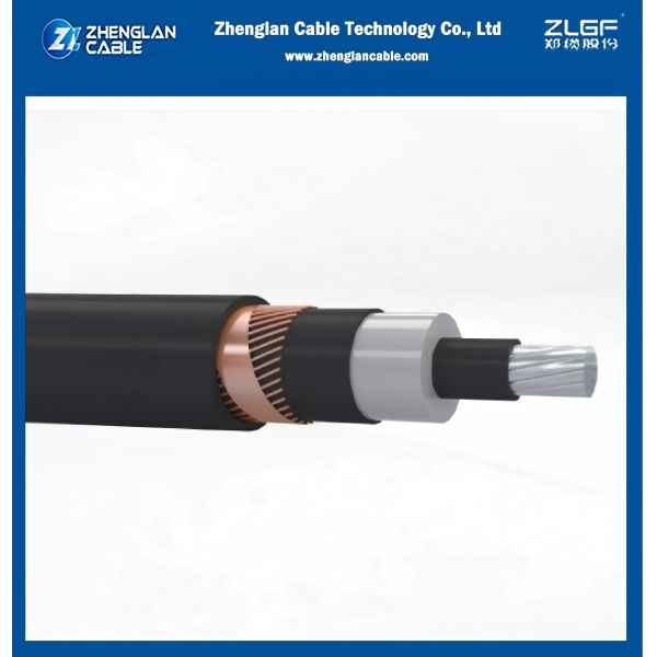 8.7/15kv Medium Voltage Power Cable YJLSV1x185/25mm2AL/SC/XLPE/SC/PVC/CWS/CTS/PVC IEC 60502-2