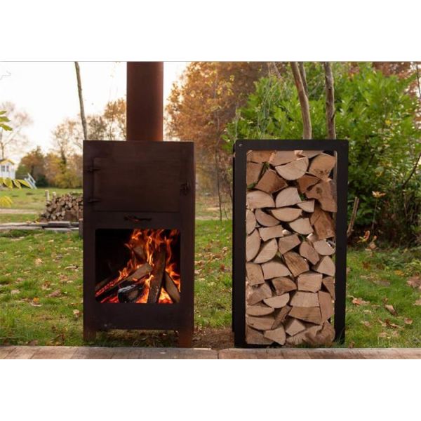 Древесина печи пиццы открытого сада горя камин Corten стальной с грилями