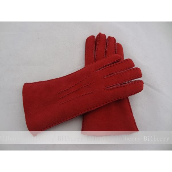 real sheepskin gloves handmade nice leather popular lady gloves
