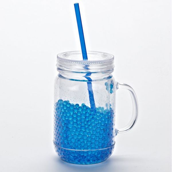 20oz AS/PS double wall mason jar with straw eco-friendly FDA/LFGB/CA65/CE/EU