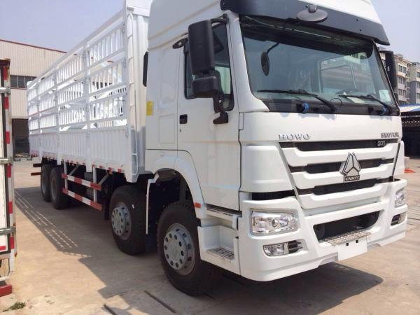 Warehouse Type Cargo Stake Truck SINOTRUK HOWO 8X4 LHD Euro2 371HP General Cargo Trucks
