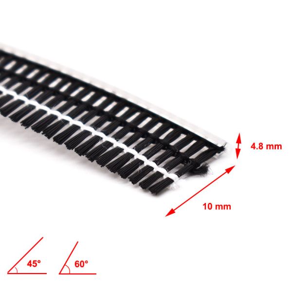 Multi Angle Tilt Screen Wool Pile Brush Seal for Durable Aluminum Doors and Windows Weather Stripping