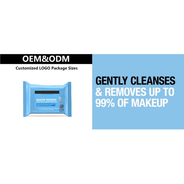 OEM Non Comedogenic Makeup Remove Wipe Fragrance Free Face Wipes 25 Count