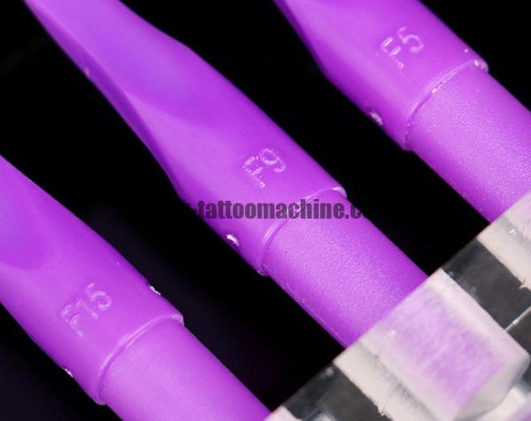 Purple Disposable Tattoo Gun Tips Different Size Matching With Tattoo Machines