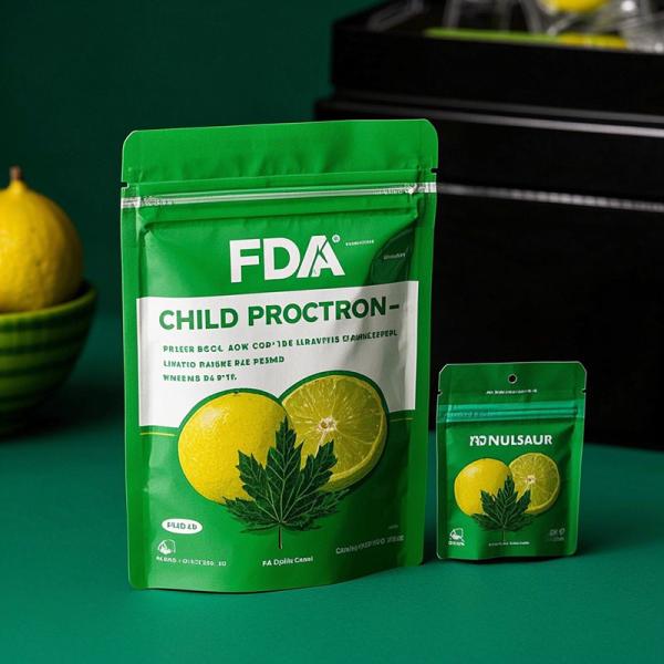 Custom Child Proof Bags FDA Certified | Child-Resistant Zipper Pouch | Moisture-Proof & Durable Packaging