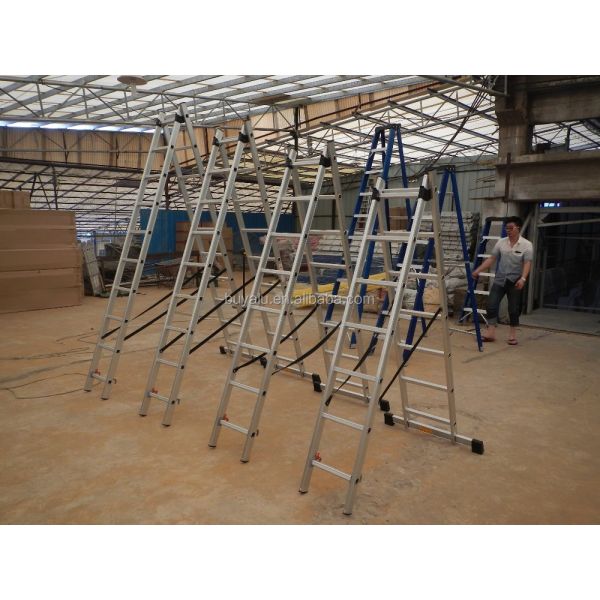 Mutifunctional Aluminum Step Ladder Extention Combination Aluminum Ladder