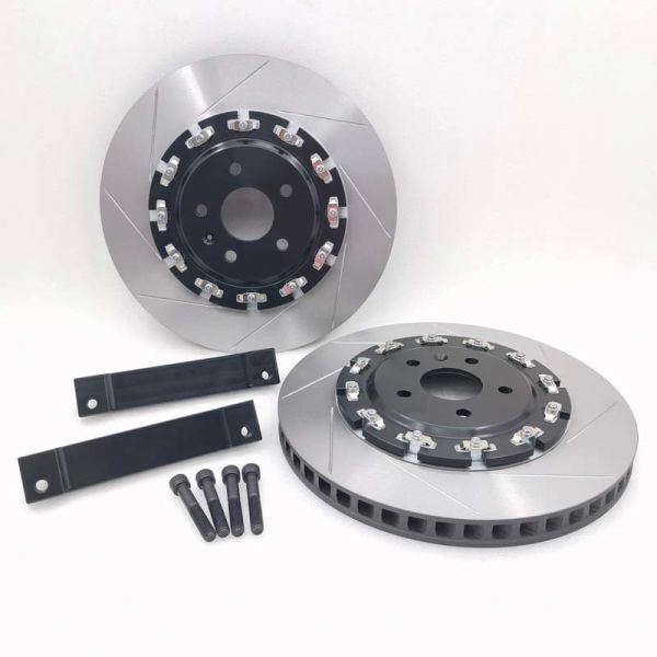 Black Anodized Cast Iron Brake Disc 362*32mm Grooved Floating Center Bell