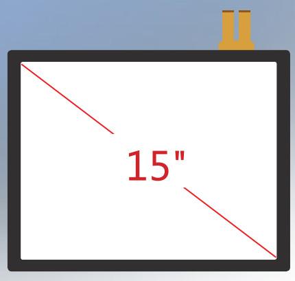 15 tela táctil capacitivo projetado da polegada G+G para o quiosque e o Smart Home