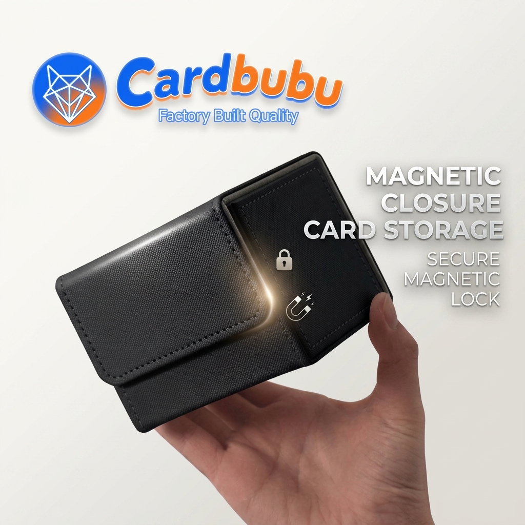 Luxury PU Leather Playing Card Box Magnetic Closure Card Games Storage Custom Playing