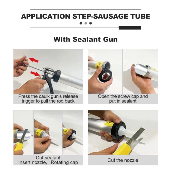MH881 Polyurethane Sealant 600ml Sausage for Automotive Grade Structural PU Silicone Sealants on Car Front Windshield Glass
