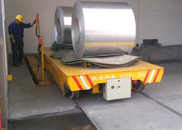 Heavy Duty Hydraulic lift Steel Coil Car Transfer System with Safety Sensors for Material Handling