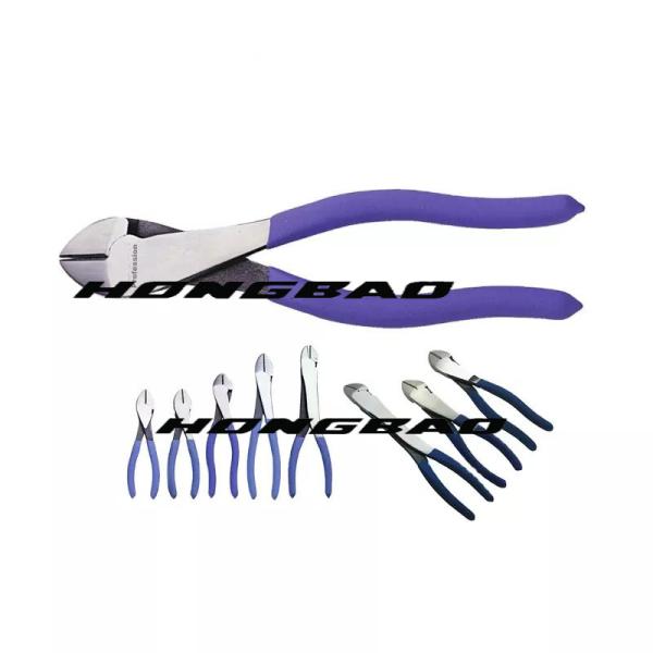 4-1/2 In. 6-1/2 7 Diagonal Wire Cutters Big Head Side Cutting Bent Body Chrome Vanadium Steel