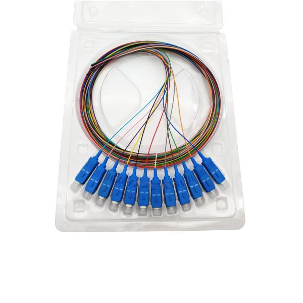 12 Core SC UPC APC SM G652D G657A 0.9mm Fiber Optic Pigtails