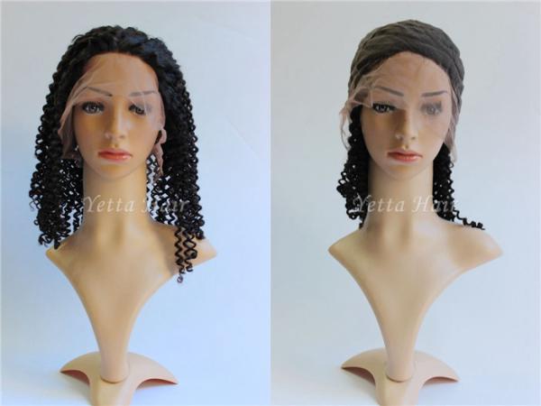 Das perucas naturais do cabelo humano da parte dianteira do laço da densidade 150% encaracolado perverso com cabelo do bebê