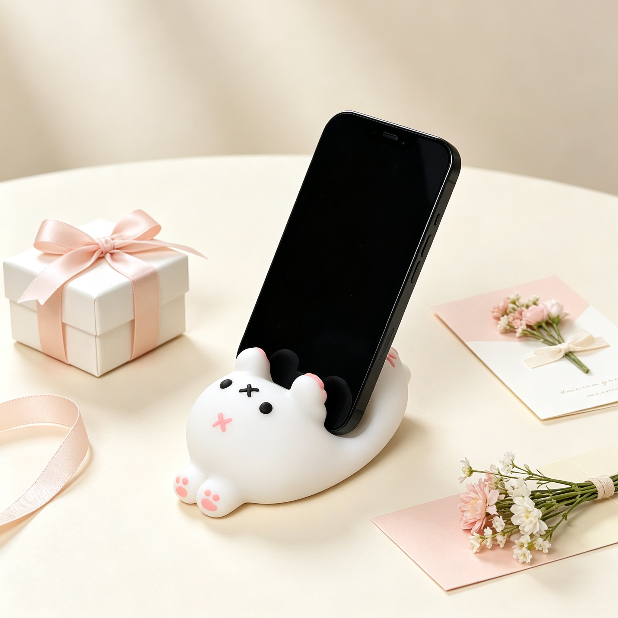 Kawaii Cartoon 3d Printable Items Animal Phone Cradle Minimal Desk Ornament
