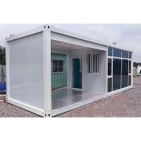 Casa de contenedores plegable flexible con panel de sándwich de lana de roca y panel de pared de placa de acero flexible